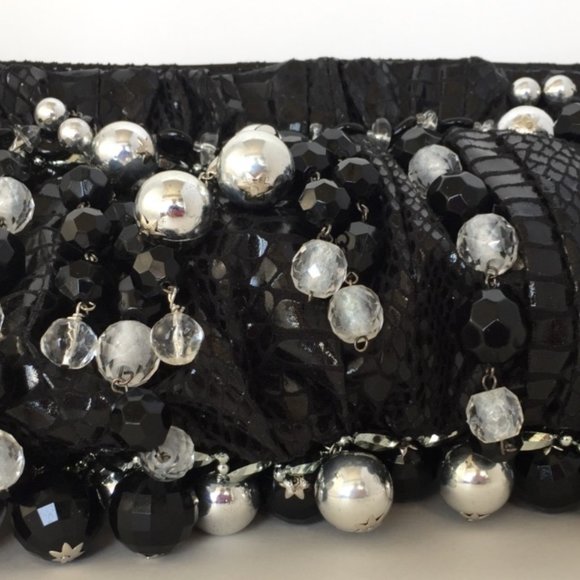 Upcycled Faux Leather Clutch Purse - Picture 3 of 7